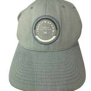 Travis Mathew FlexFit Cotton Blend Golf Hat S-M Blue Cordevalle on the side l